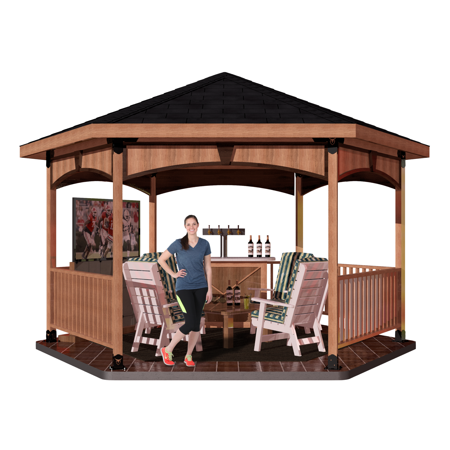 Full Hexagon Gazebos