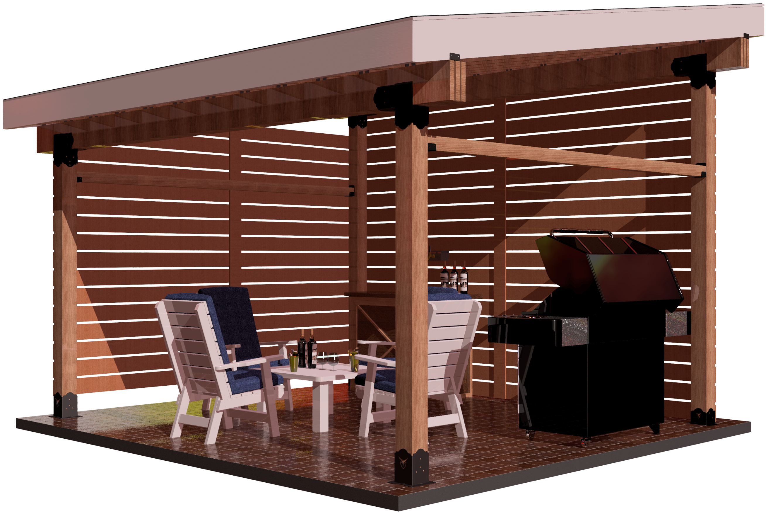 DIY 6x6 Freestanding Lean To Kit - Easy-to-Build Garden Shelter, Rio Outdoors brand,