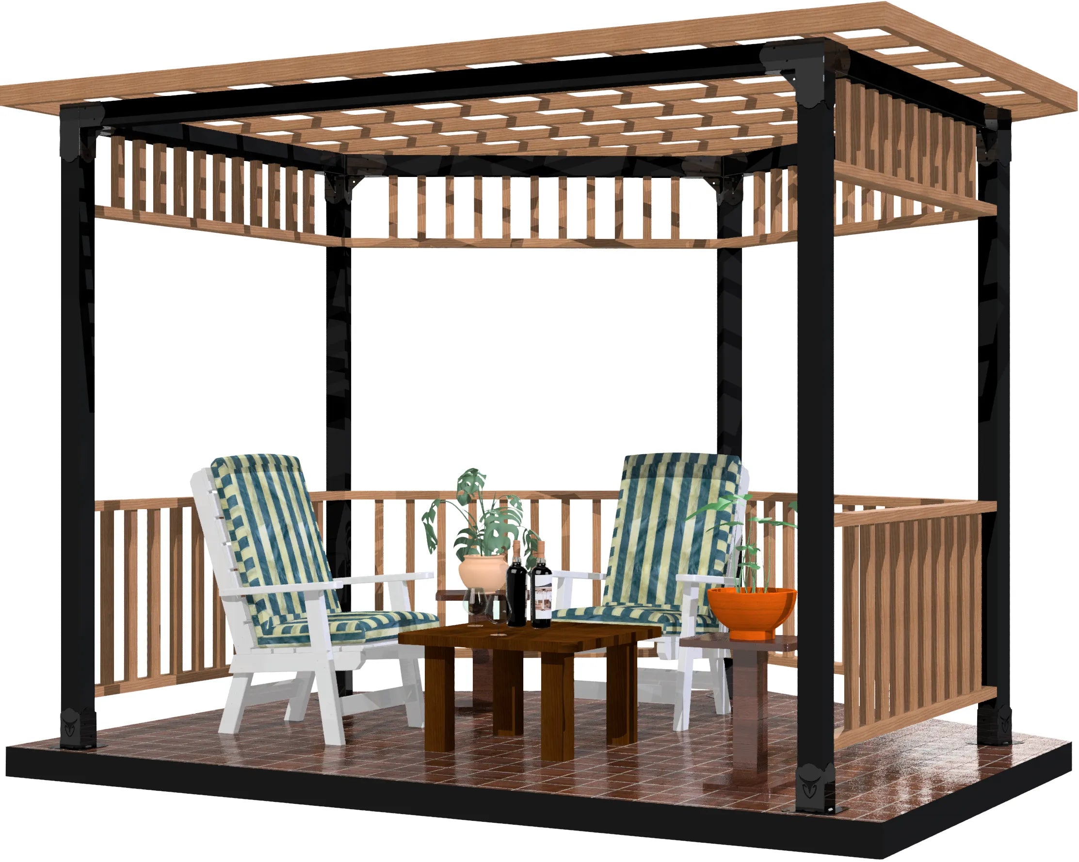 4x4 DIY Partial Hexagon Pergola Kit | Easy Outdoor Project