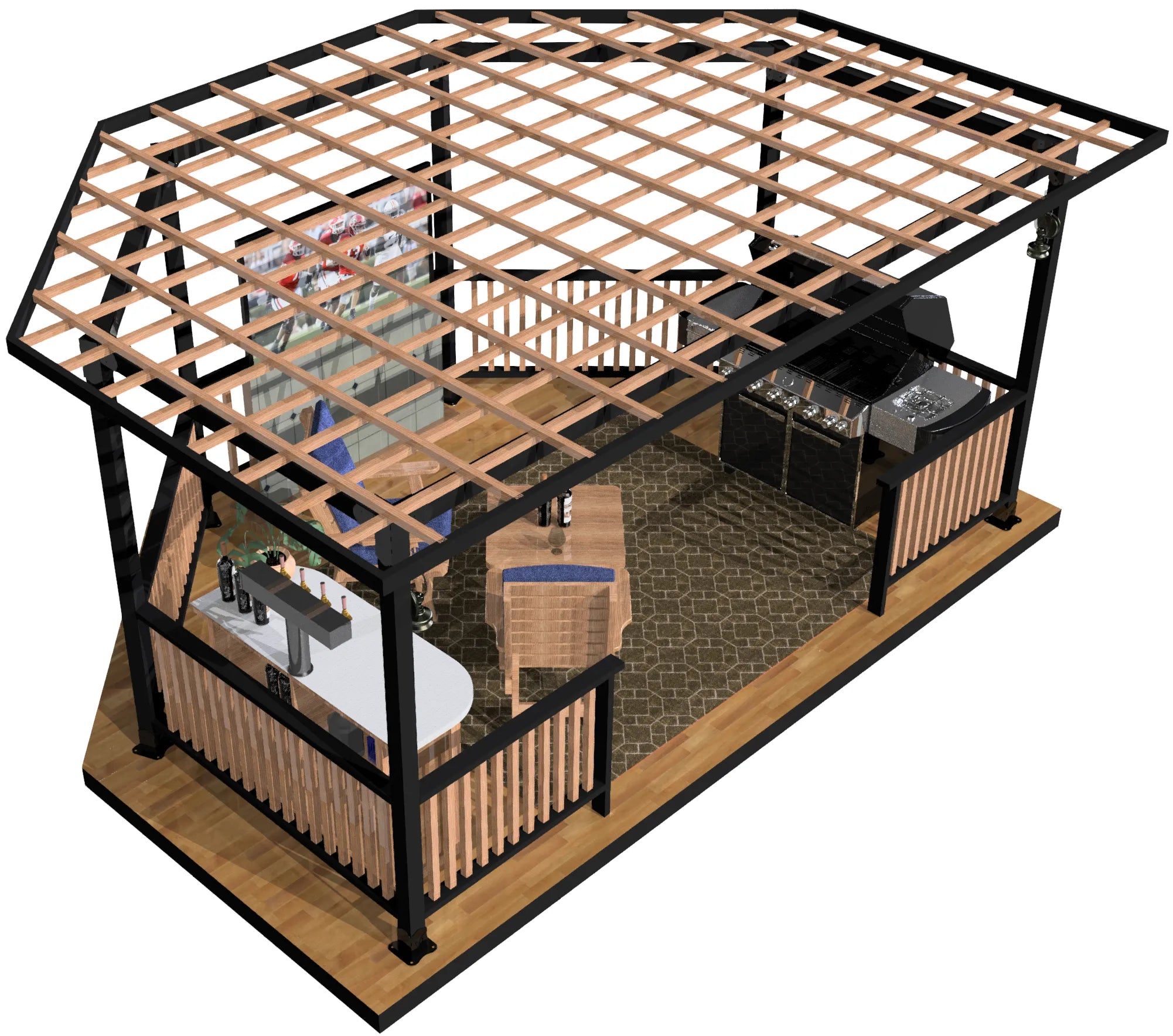 DIY 4x4 Partial Octagon Pergola