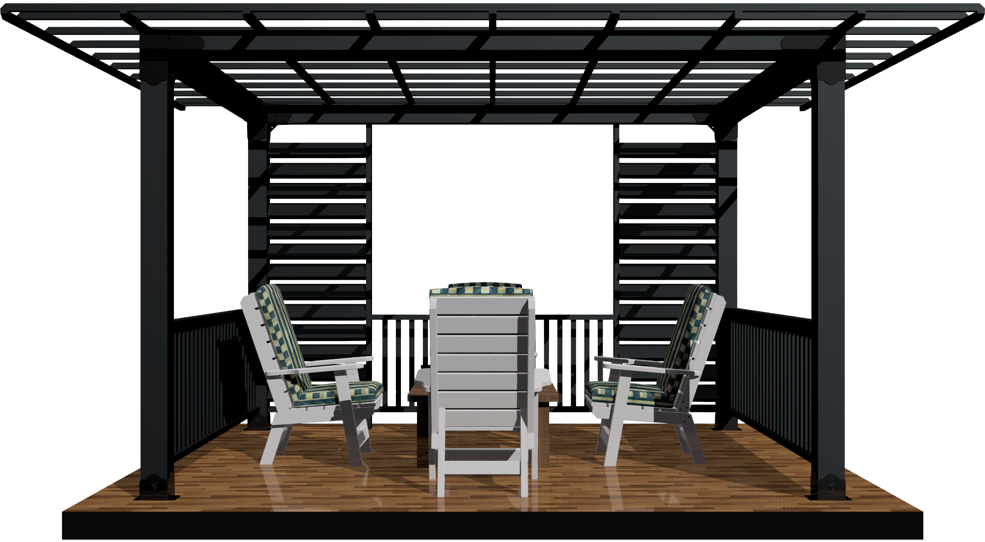 DIY 6X6 Rectangle Pergola Brackets Kit for Outdoor Bliss with Lattice Roof and Lattice Walls, RioOutdoors.com