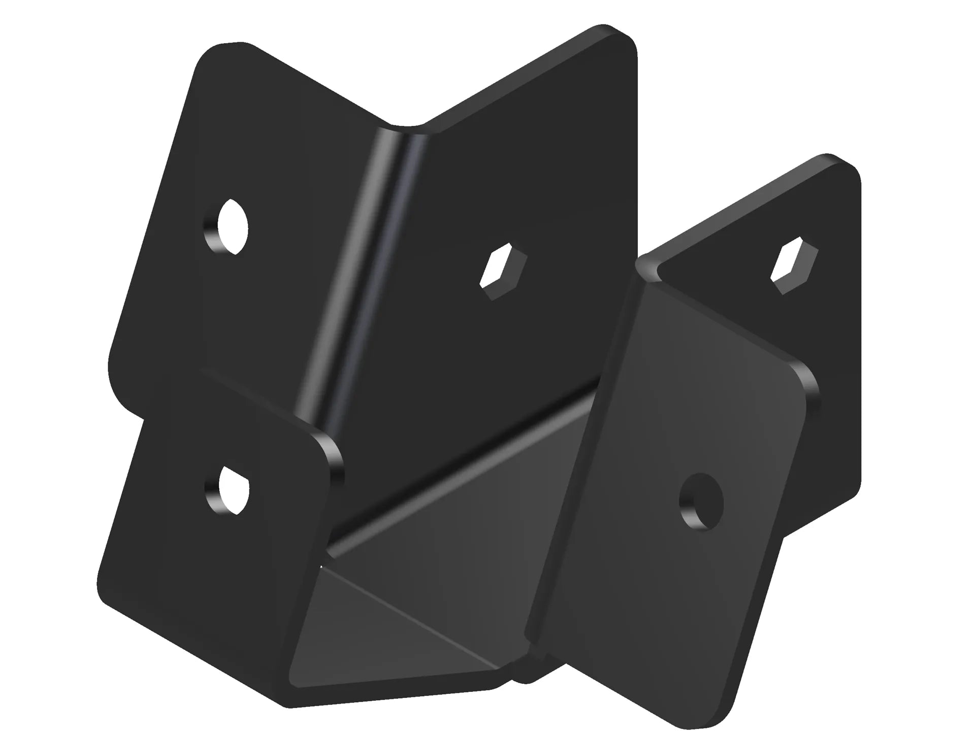 This metal bracket supports various construction applications with secure fastening, ideal for both home repairs and larger building projects requiring reliable stability.