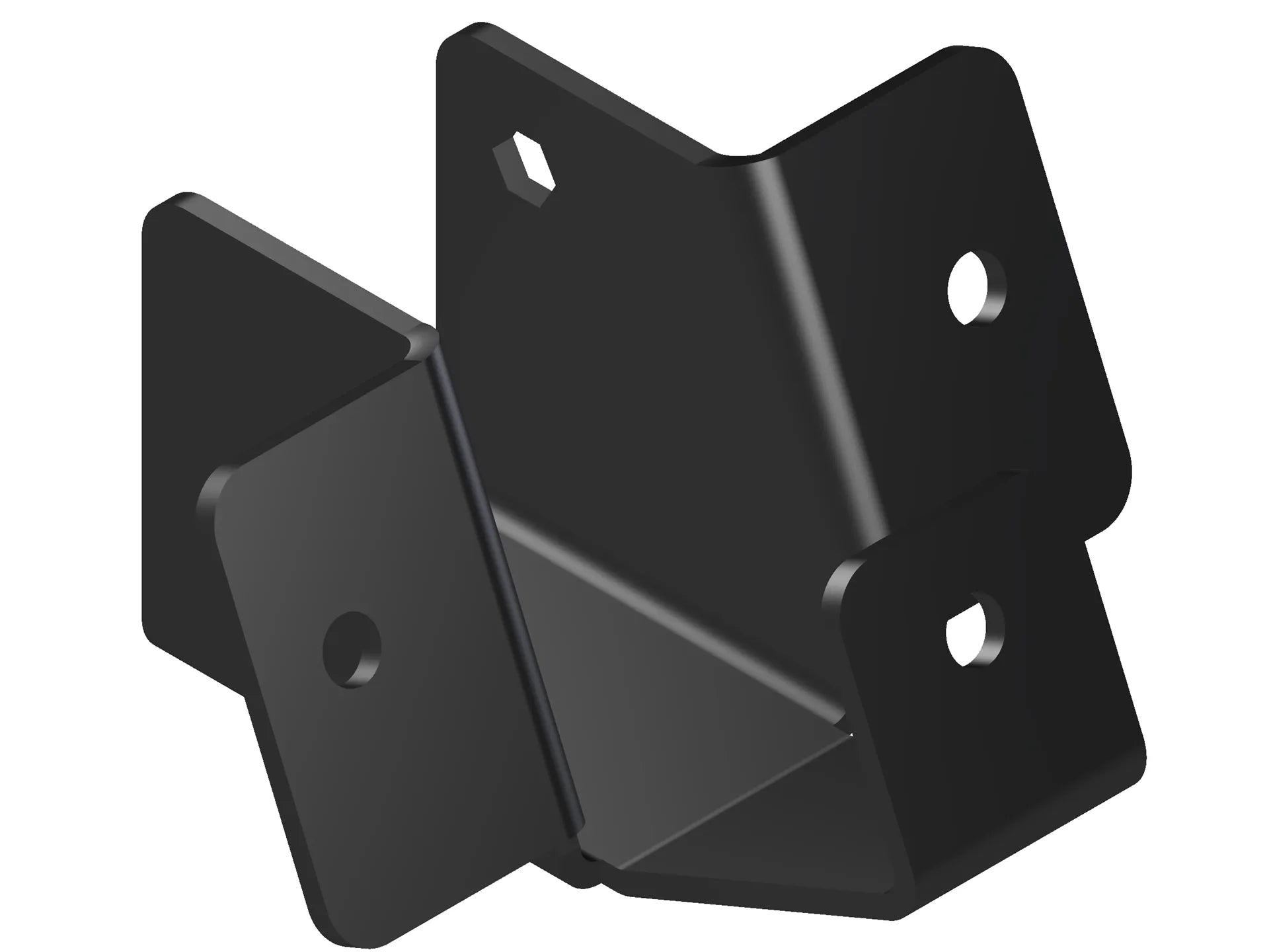 This metal bracket supports various construction applications with secure fastening, ideal for both home repairs and larger building projects requiring reliable stability.