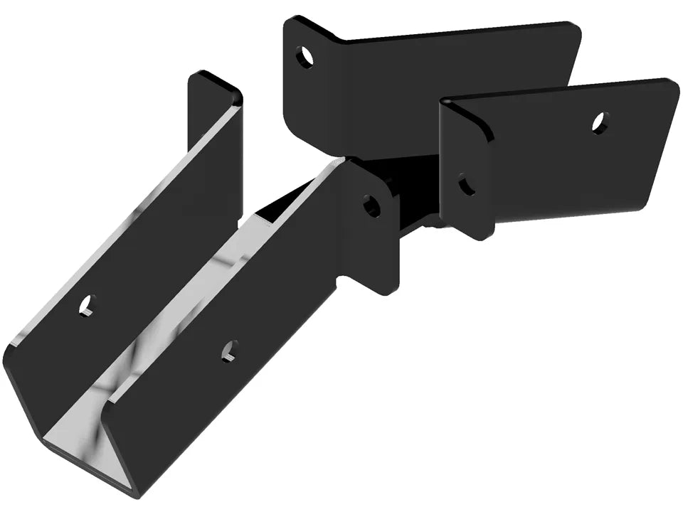 These sturdy black metal brackets provide essential support for various construction and DIY tasks, ensuring stability and strength for mounted structures.