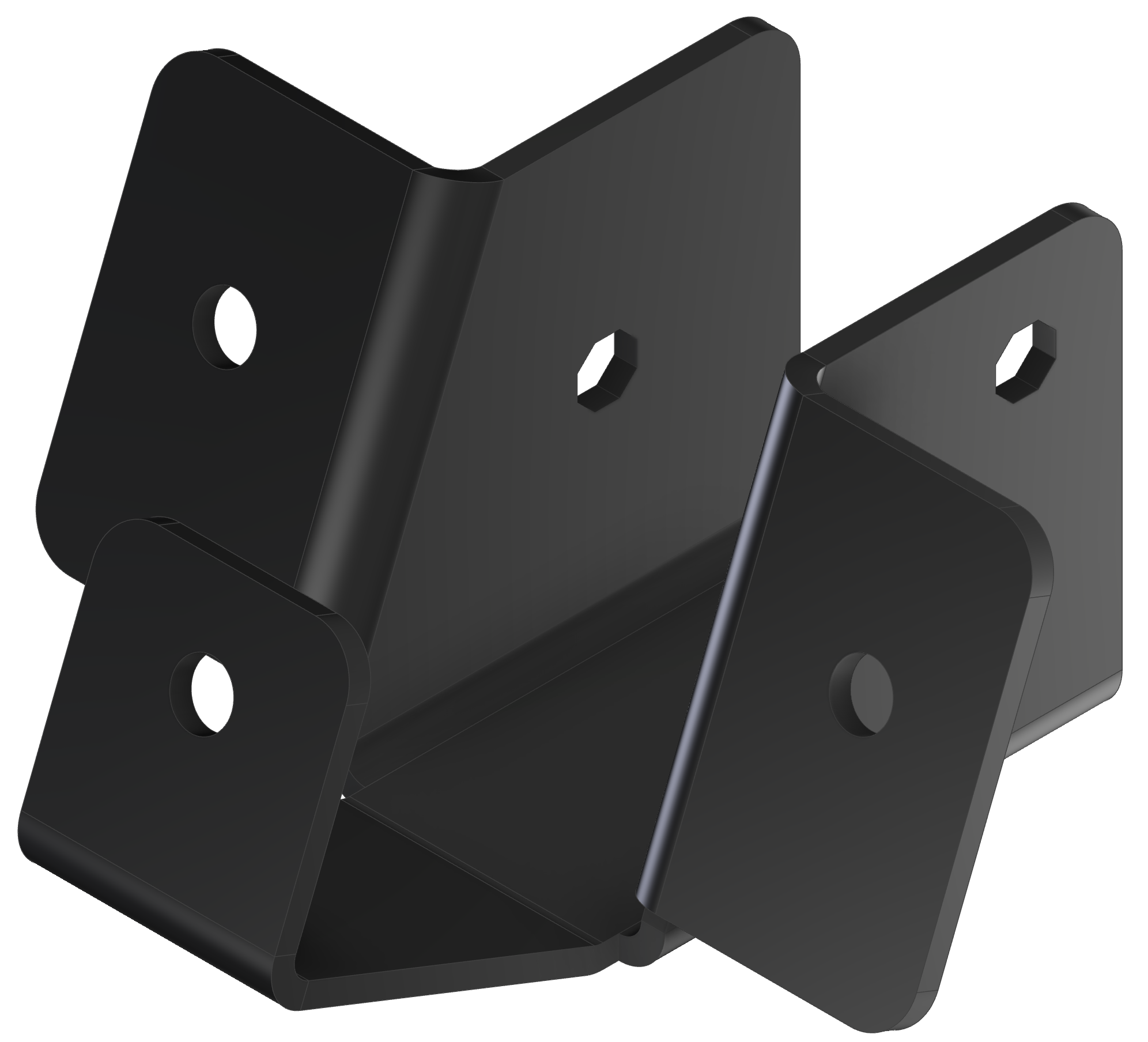 This metal bracket supports various construction applications with secure fastening, ideal for both home repairs and larger building projects requiring reliable stability.