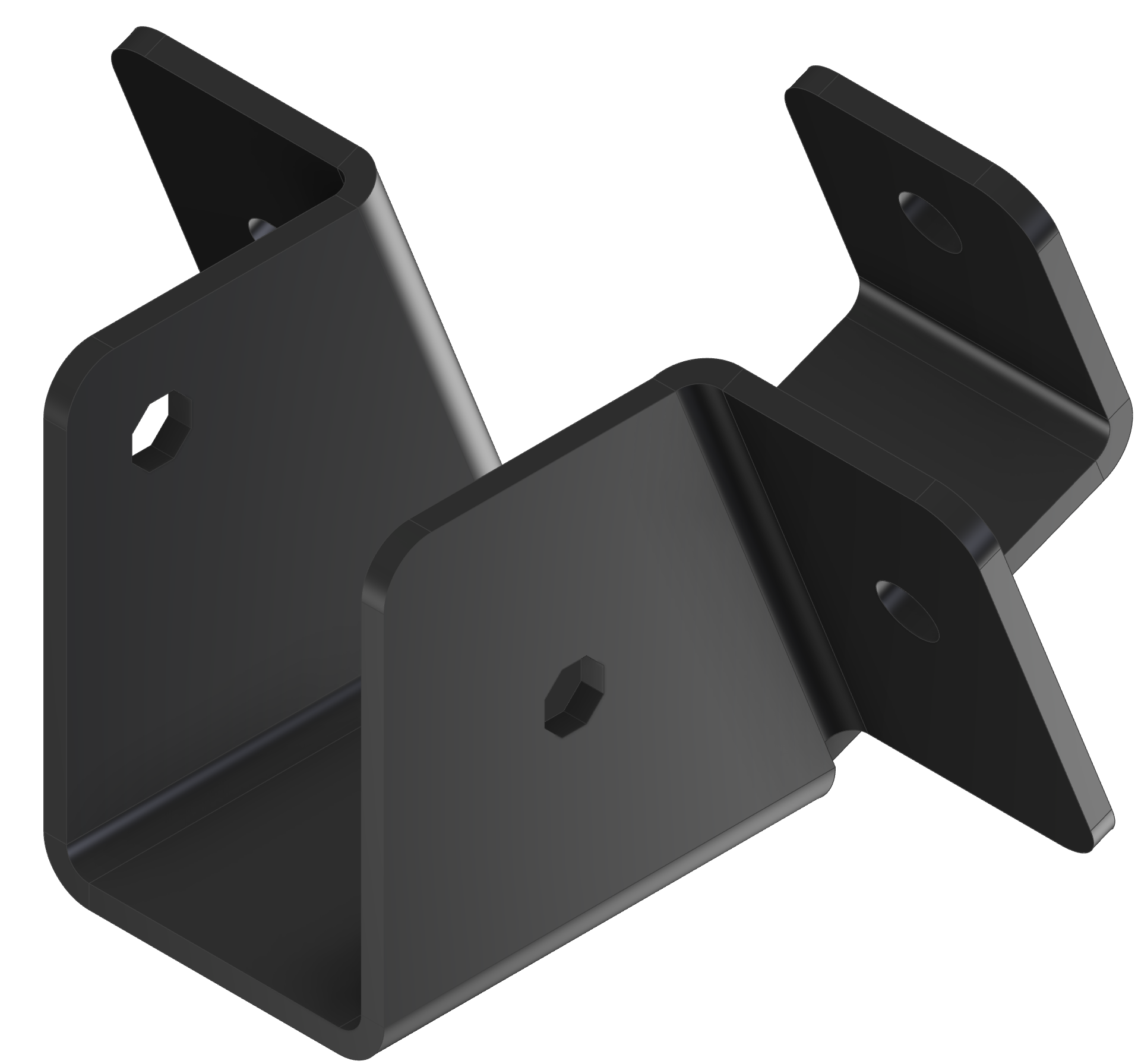 This metal bracket supports various construction applications with secure fastening, ideal for both home repairs and larger building projects requiring reliable stability.