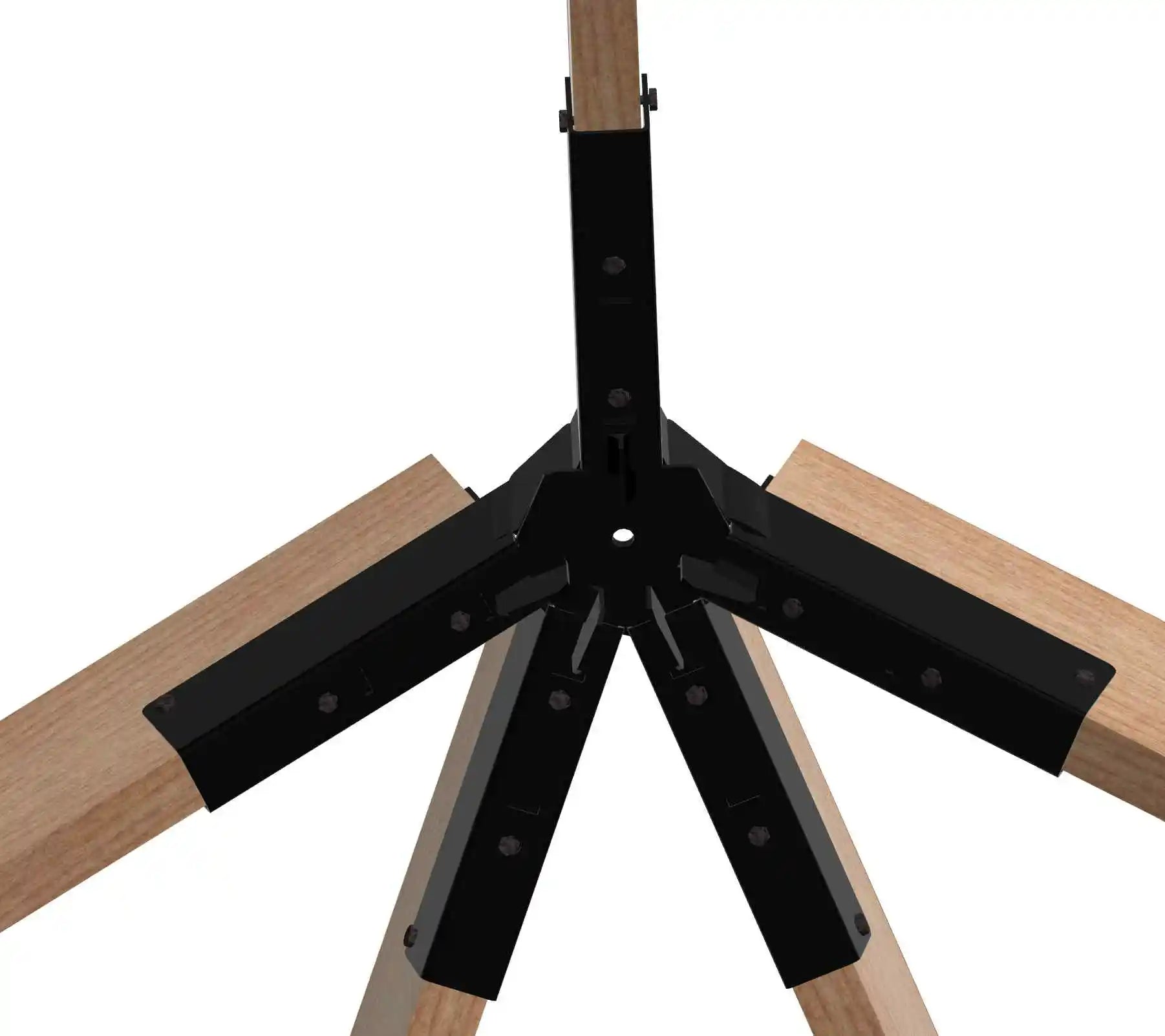 A partial octagon spider bracket designed for easy installation.