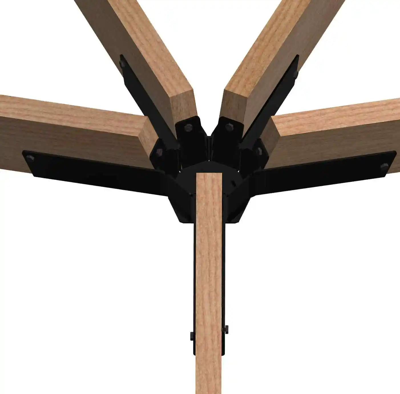 A partial octagon spider bracket designed for easy installation.