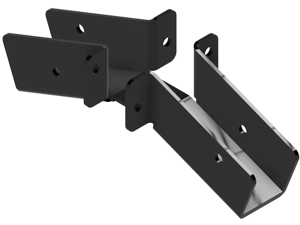 These sturdy black metal brackets provide essential support for various construction and DIY tasks, ensuring stability and strength for mounted structures.