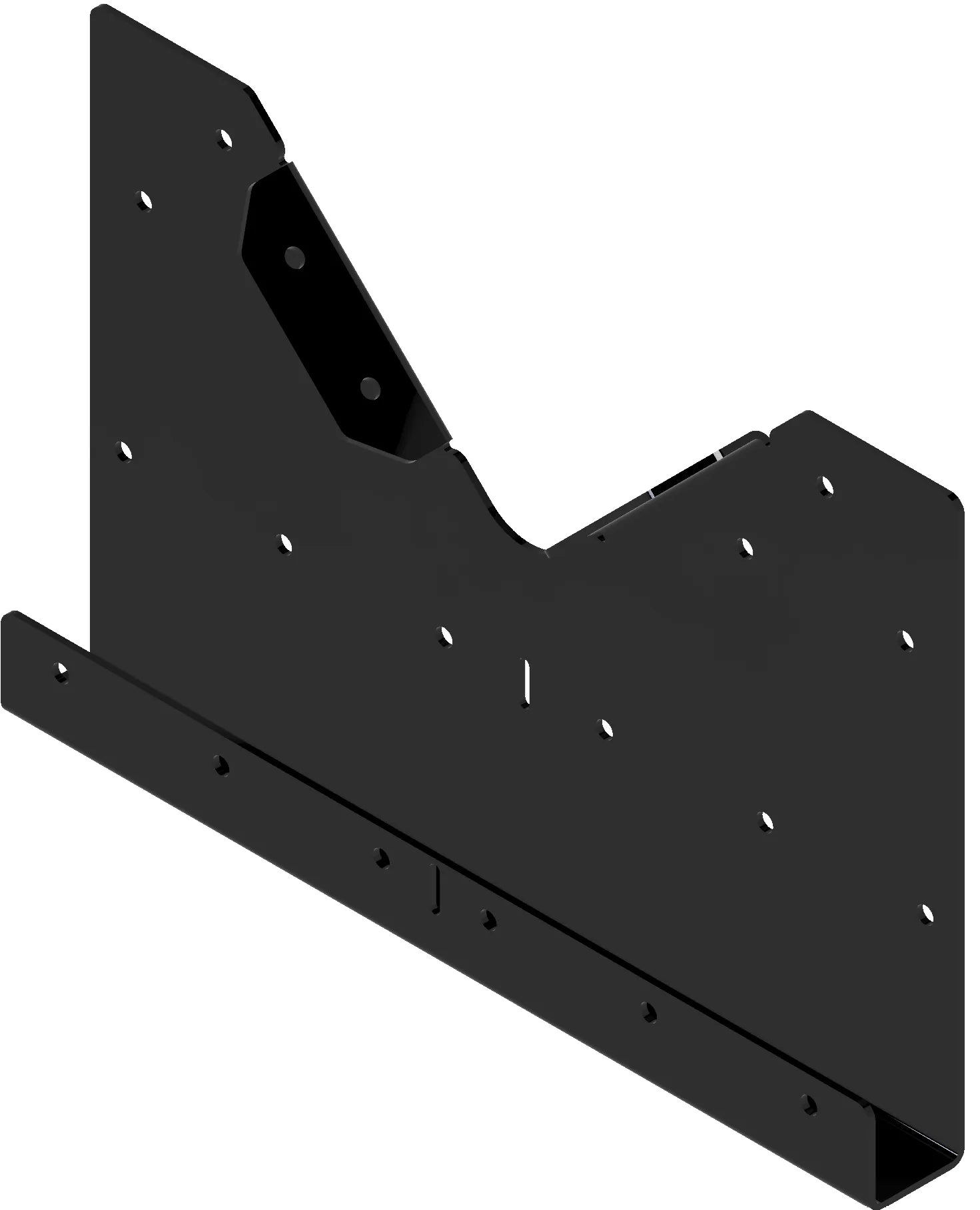 This durable mounting bracket provides robust support for various machinery installations, showcasing an efficient design for industrial use.