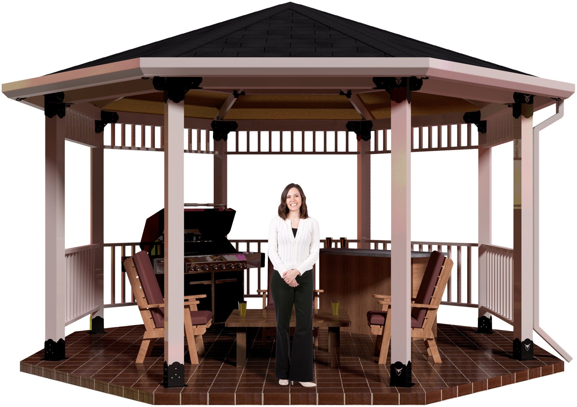 DIY 6x6 Surface Mounted Octagon Gazebo Kit - Create Your Own Outdoor Oasis, OCTAGON COLLECTION