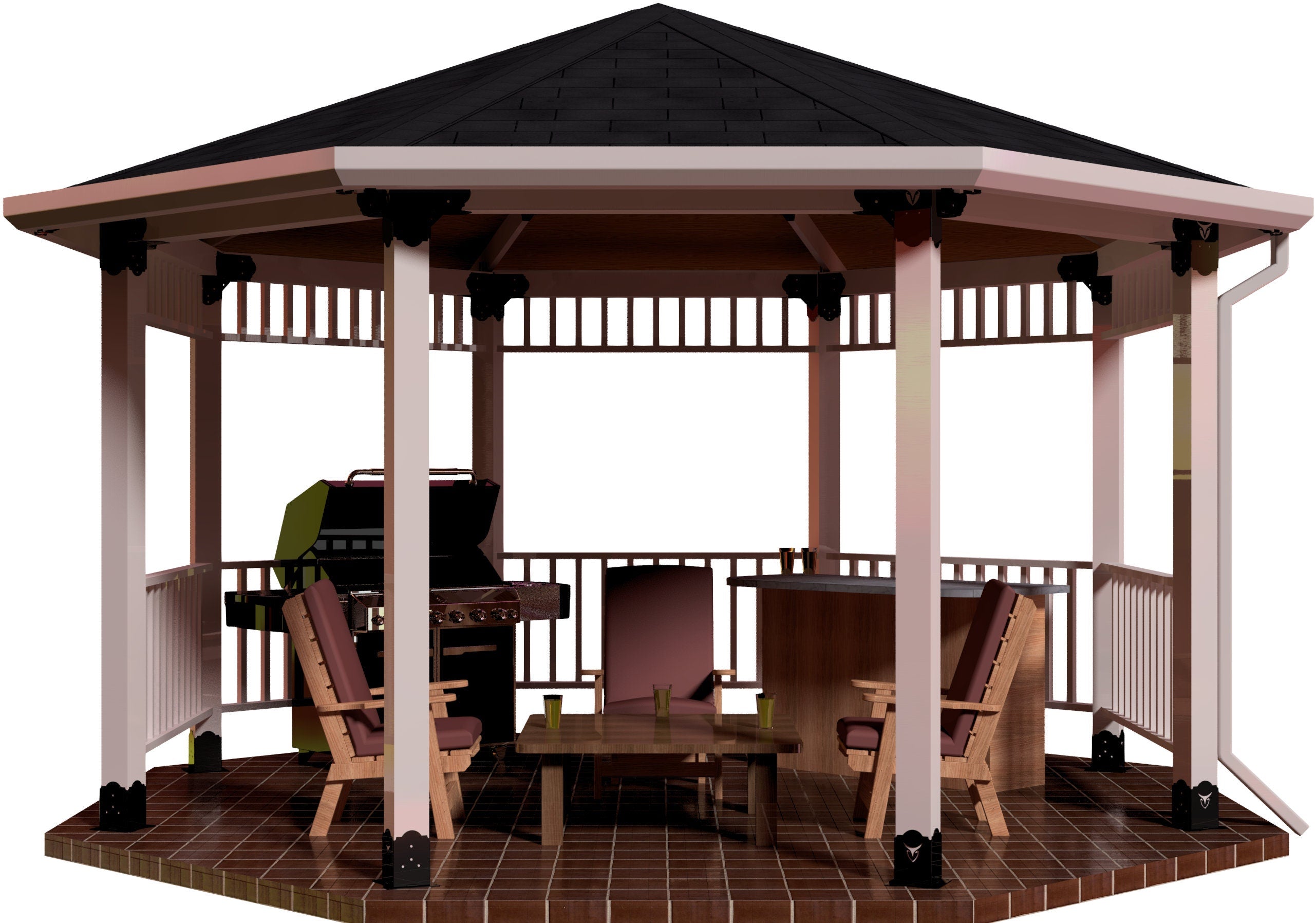 DIY 6x6 Octagon Gazebo Kit - Transform your outdoor space into an elegant oasis, OCTAGON COLLECTION