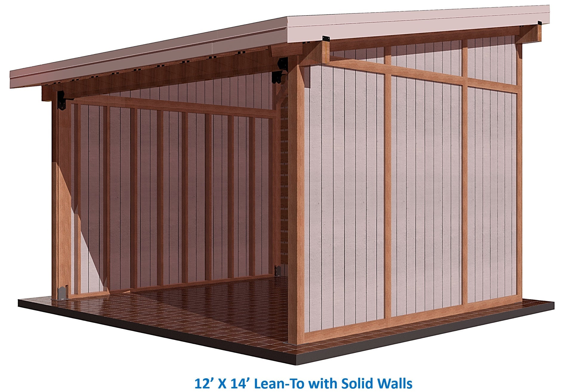 A versatile and customizable outdoor shelter with adjustable width and pitch, featuring sturdy 4x4 construction and a solid roof for weather protection. DIY 4x4 Lean To - Adjustable Width and Pitch