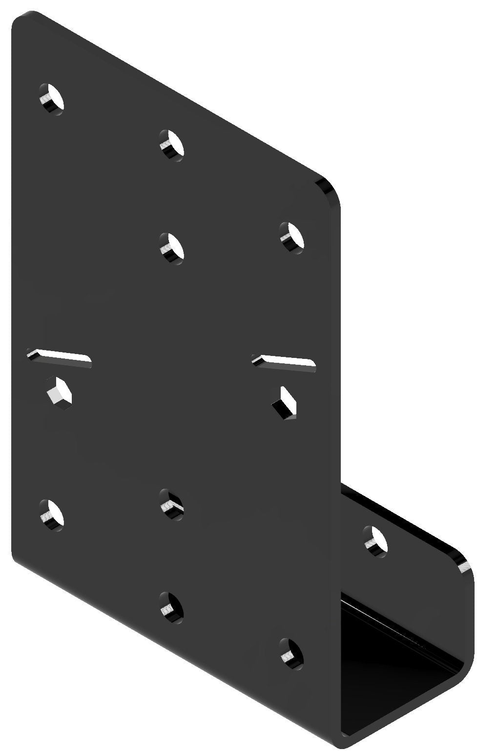 Metal Corner Bracket Designed for Sturdy Support in Construction Projects and Woodworking Applications